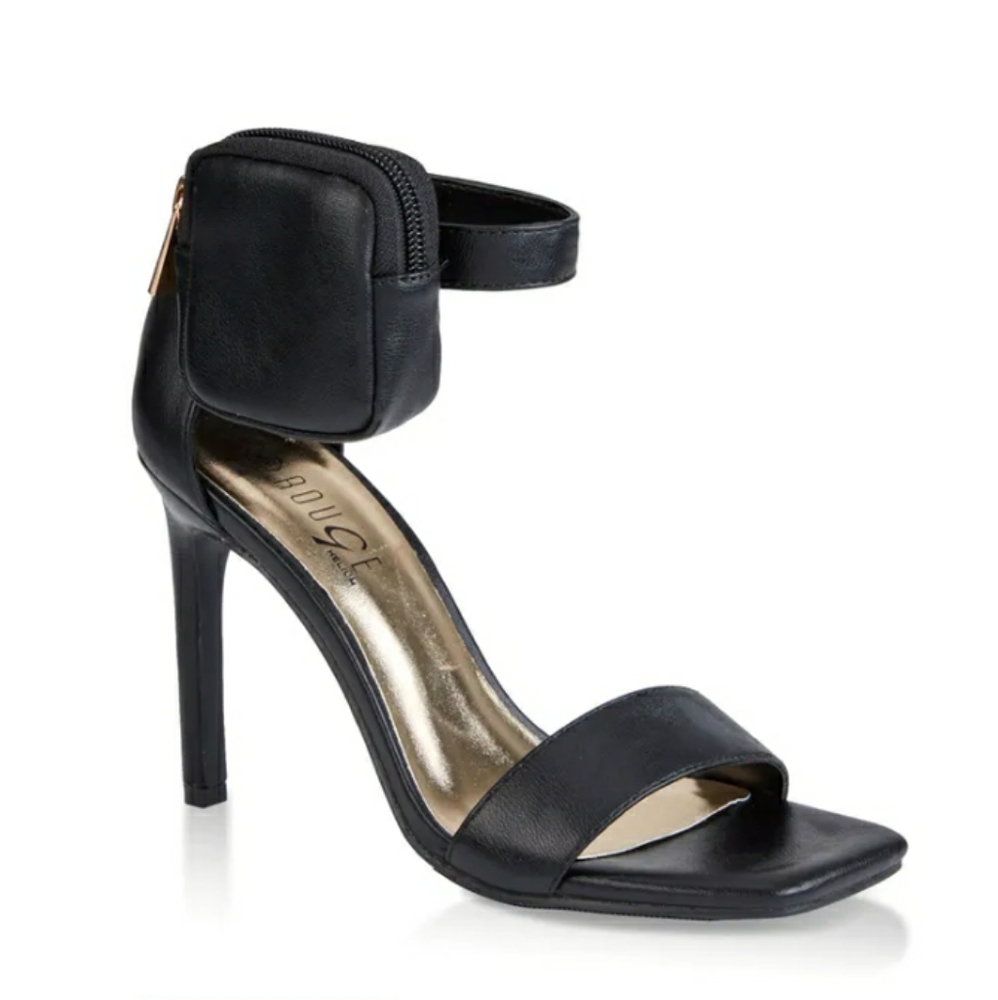 Women Black High Heel Sandals Size 9